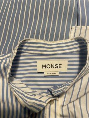 MONSE Asymmetrical Pinstripe Shirt
